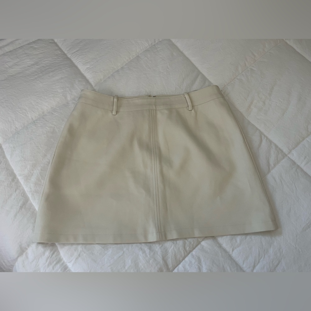 Commense Off-White A-Line Mini Skirt